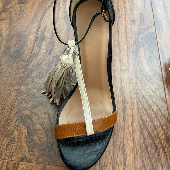 Hoss Intropia Size 6 Tassel Chunky Platform - Picture 3 of 9